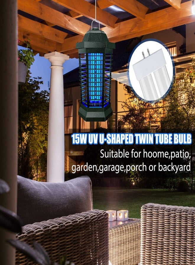 Kittmip Zapper Light Bug Zapper Replacement Bulbs Insect Attracting Lamp FUL15W BL U Shaped Twin Tube Fluorescent UV Lamp 7.56 x 1.80 x 0.93 inch (White,4 Pieces) - Image 5