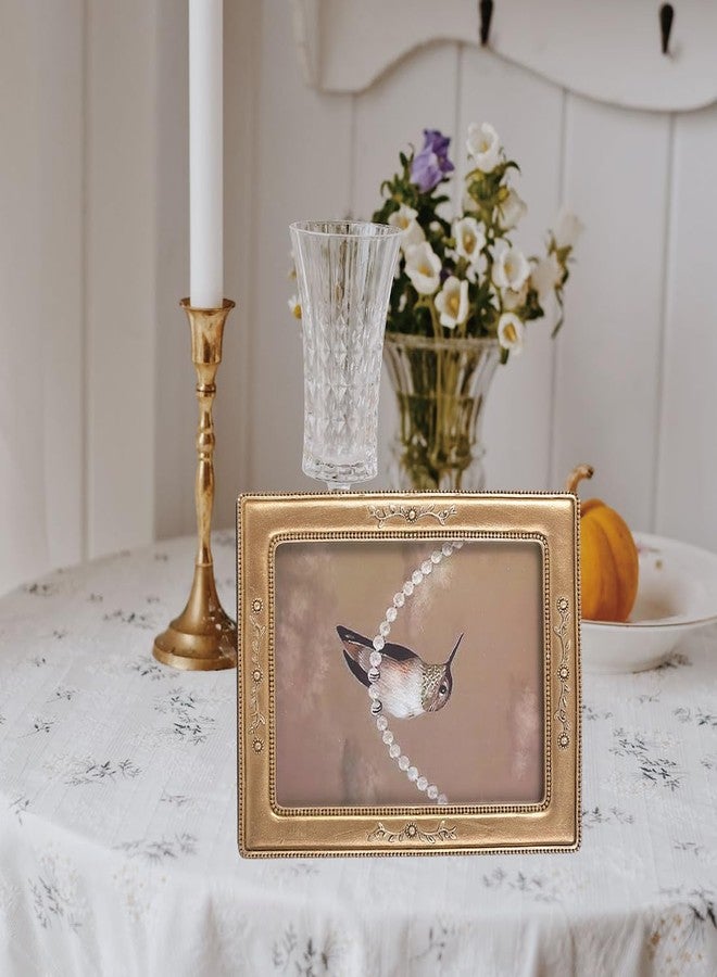 SIKOO Vintage Picture Frame 5x7 Antique Picture Frame Tabletop and Wall Mount Photo Frame Victorian Home Decor, Wall Arts, Bronze - Image 5