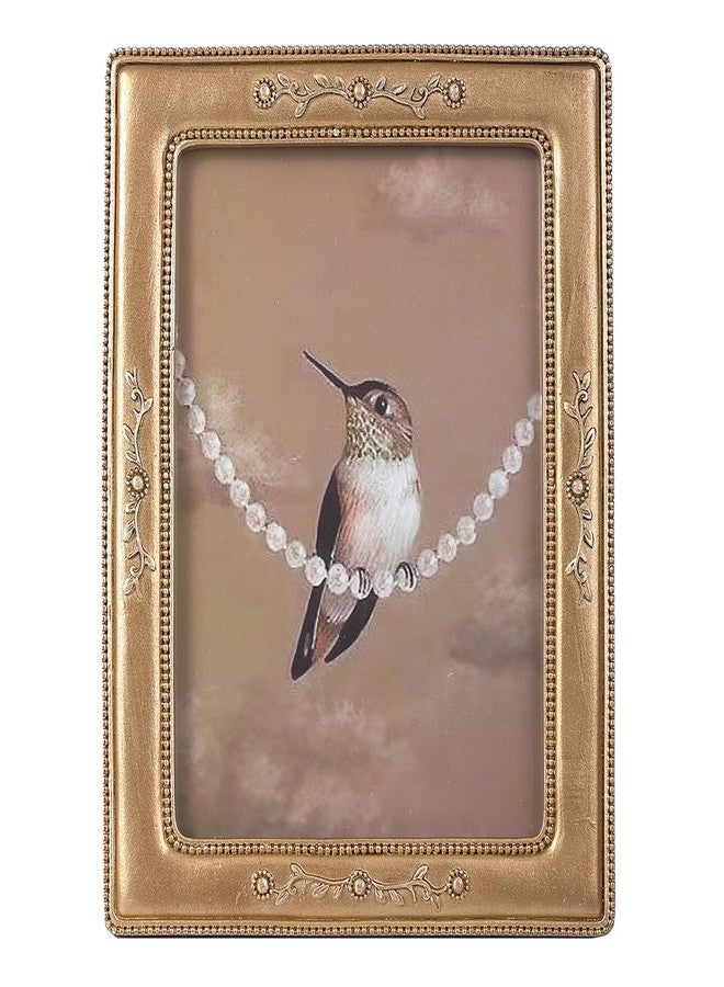 SIKOO Vintage Picture Frame 5x7 Antique Picture Frame Tabletop and Wall Mount Photo Frame Victorian Home Decor, Wall Arts, Bronze - Image 1