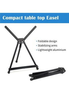 Falling In art Falling in Art Aluminum 15" to 21" Tabletop Easel Display, Black Tripod with Rubber Feet, Holds Canvas, Paintings, Books, Photos, Signs  - Image 5