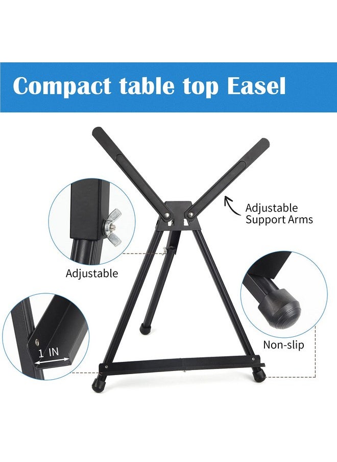 Falling In art Falling in Art Aluminum 15" to 21" Tabletop Easel Display, Black Tripod with Rubber Feet, Holds Canvas, Paintings, Books, Photos, Signs  - Image 3