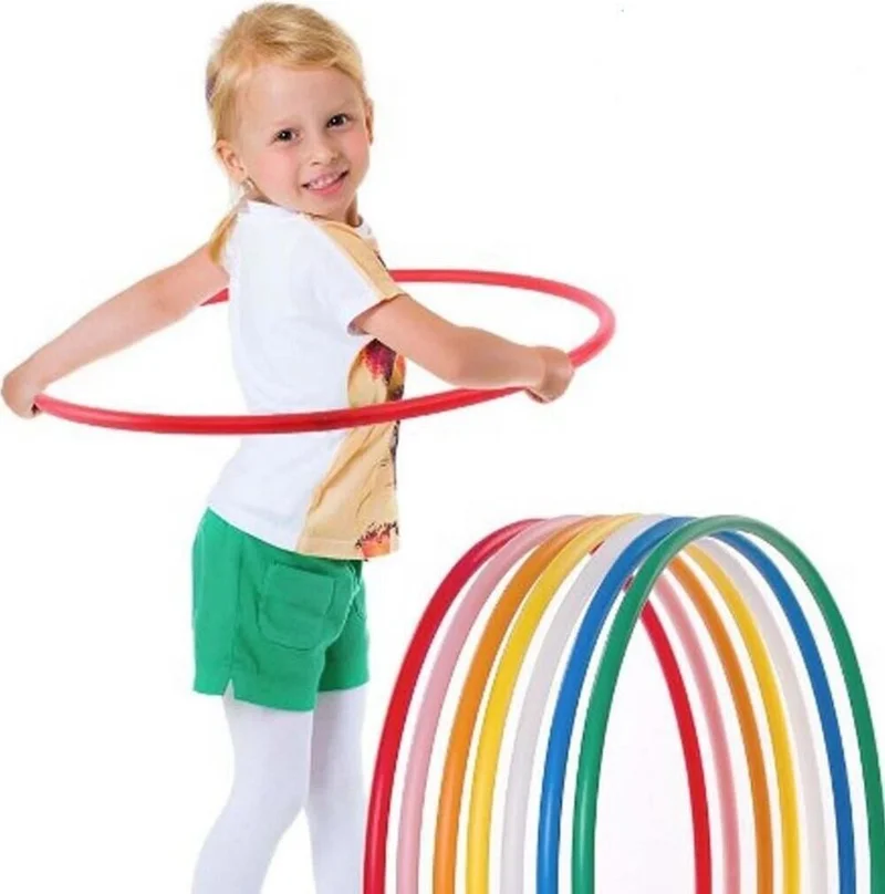 BarkoFix 10 Pieces 48 cm Hulohop Colorful Holo Hop Waist Slimming Gymnastics Hoop Educational Hoop