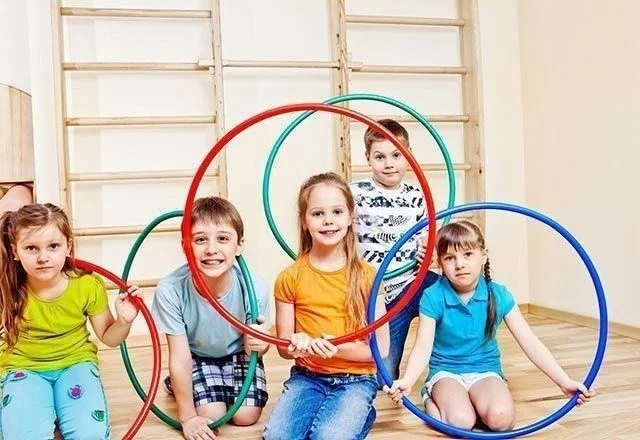 BarkoFix 10 Pieces 48 cm Hulohop Colorful Holo Hop Waist Slimming Gymnastics Hoop Educational Hoop