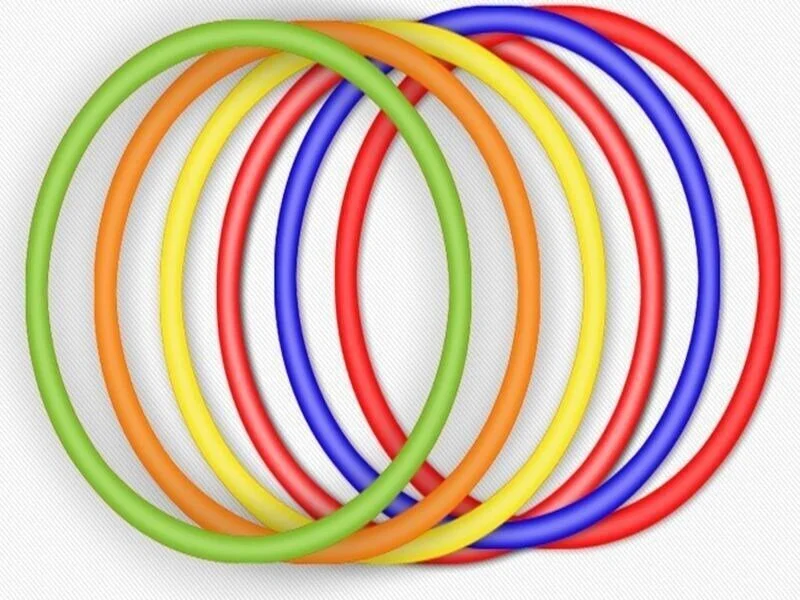 BarkoFix 10 Pieces 48 cm Hulohop Colorful Holo Hop Waist Slimming Gymnastics Hoop Educational Hoop