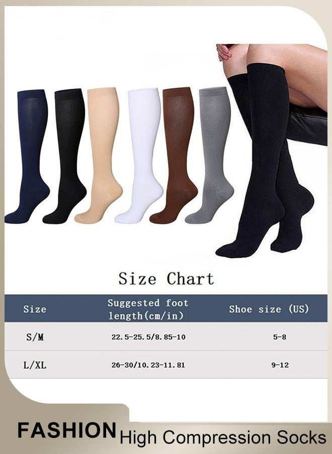 4 Pairs High Compression Socks for Mens and Womens Support Circulation Recovery Athletic Fit Running Splints Flight Travel Boost Endurance Protection Achilles Tendon - Image 2
