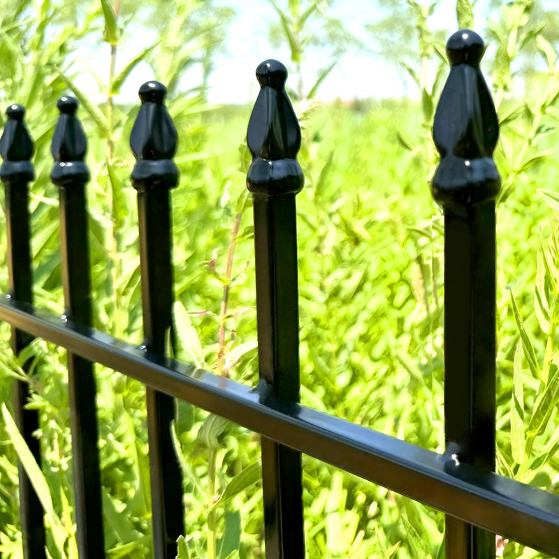 Thealyn Metal Decorative Garden Fence 24" Wide x 24" High (5 Panels, Total Length 10 feet), Metal Border Folding Fence, Landscape Fencing Dog Fence Pet Fence for Flower Bed, Yard, Animal Barrier - Image 3