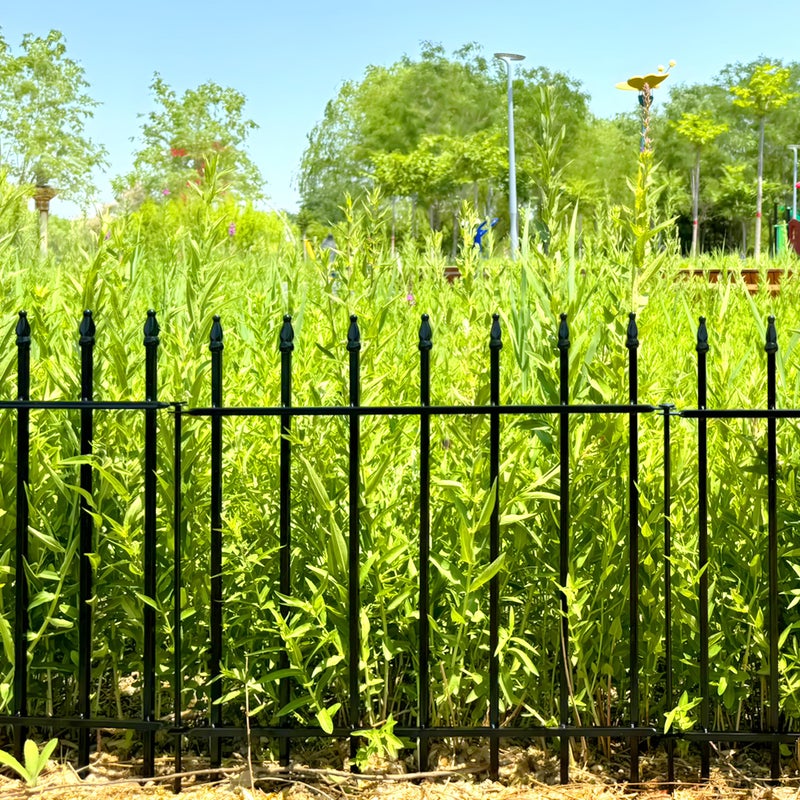 Thealyn Metal Decorative Garden Fence 24" Wide x 24" High (5 Panels, Total Length 10 feet), Metal Border Folding Fence, Landscape Fencing Dog Fence Pet Fence for Flower Bed, Yard, Animal Barrier - Image 5
