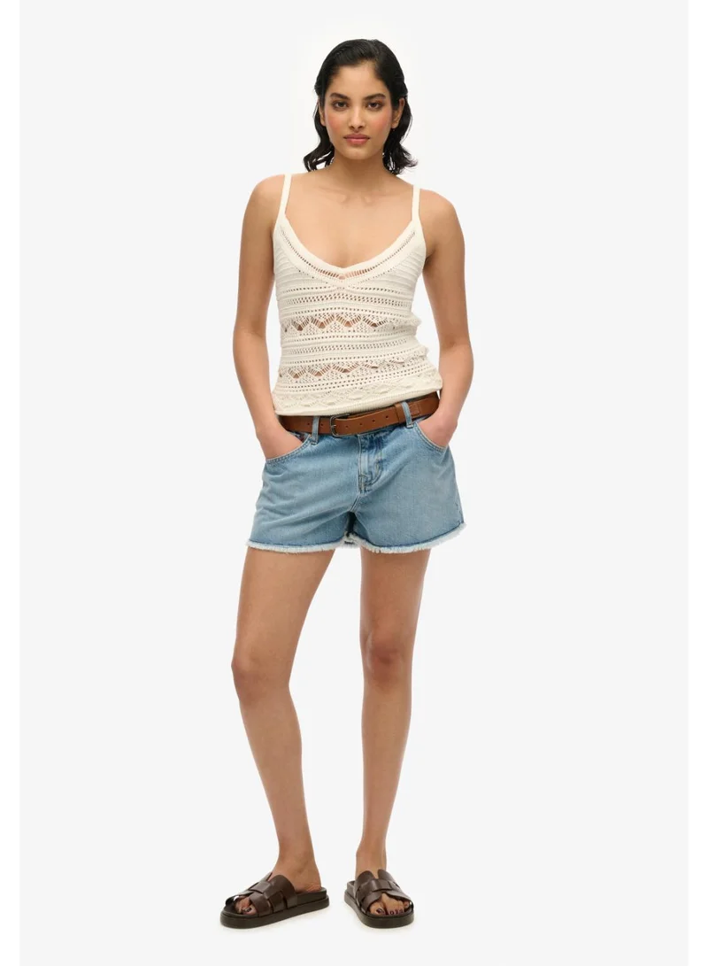 Superdry Mid Rise Denim Hot Short