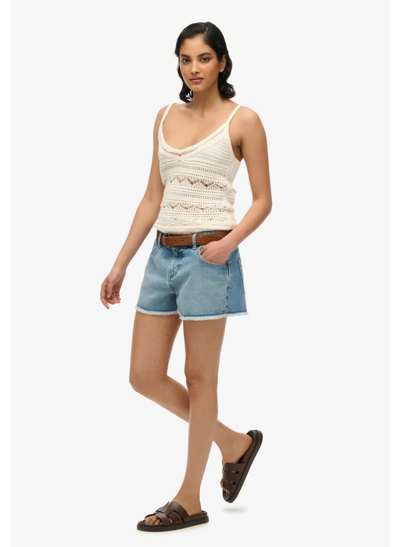 Superdry Mid Rise Denim Hot Short