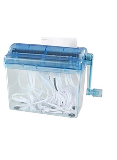 Y&D Hand Shredder, DMG Portable Paper with Dust Box and Non Slip Base Mini Holds 4 Sheets Vertically Cut for Paper, Notes, Bills Cutting Tool  - Image 1