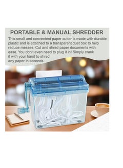 Y&D Hand Shredder, DMG Portable Paper with Dust Box and Non Slip Base Mini Holds 4 Sheets Vertically Cut for Paper, Notes, Bills Cutting Tool  - Image 5