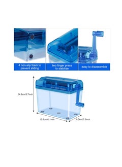 Y&D Hand Shredder, DMG Portable Paper with Dust Box and Non Slip Base Mini Holds 4 Sheets Vertically Cut for Paper, Notes, Bills Cutting Tool  - Image 4