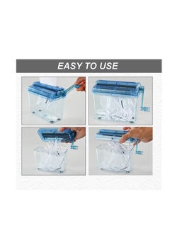 Y&D Hand Shredder, DMG Portable Paper with Dust Box and Non Slip Base Mini Holds 4 Sheets Vertically Cut for Paper, Notes, Bills Cutting Tool  - Image 2