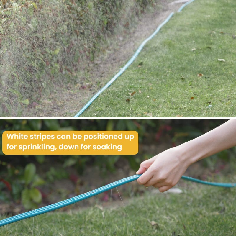 LINEX Sprinkler Soaker Hose 25 ft for Garden Lawn Watering Hose with Hose Stakes - Image 2