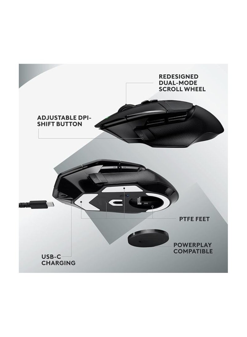 Wireless Gaming Mouse with Optical Mechanical Hybrid Switches – High-Performance 25000 DPI Sensor – Compatible with PC and Mac – Black  - Image 4