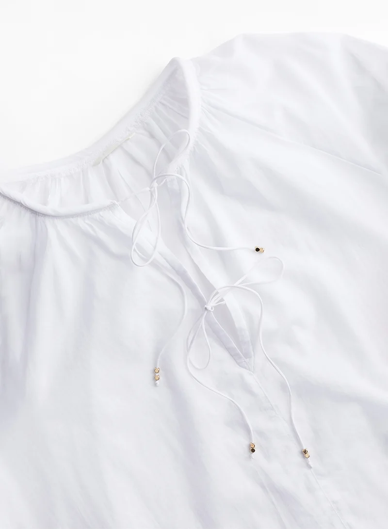 H&M Tie-Detail Blouse