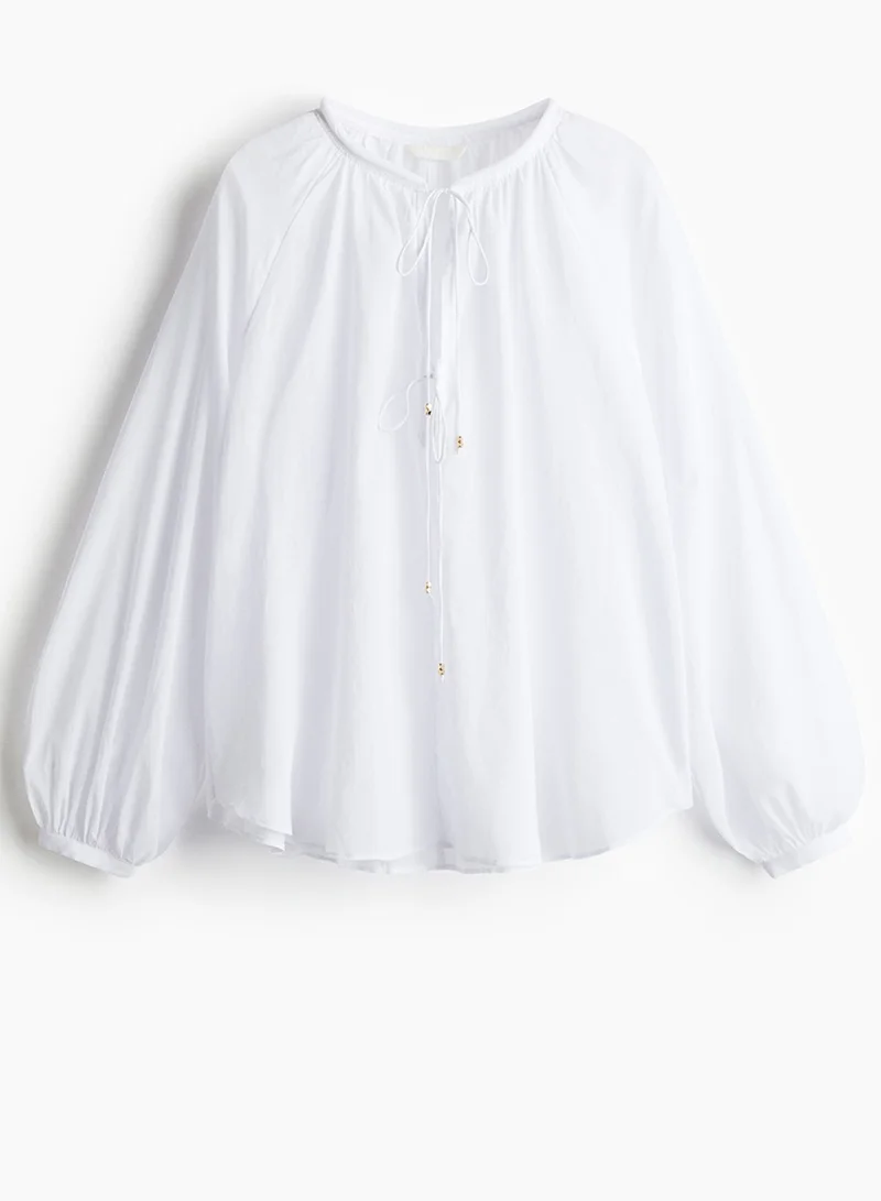 H&M Tie-Detail Blouse