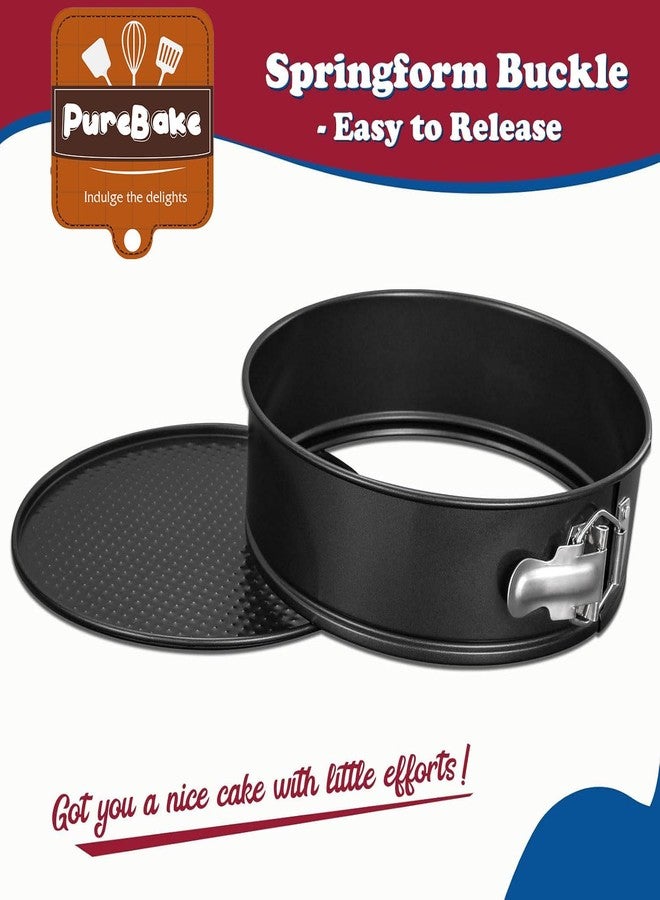 PureBake Springform Cake Pan, 22 cm, Non-Stick with Removable Bottom, Oven-Safe to 450°F, Black - Image 2