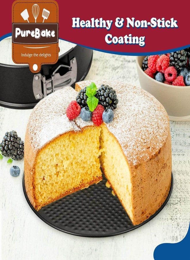 PureBake Springform Cake Pan, 22 cm, Non-Stick with Removable Bottom, Oven-Safe to 450°F, Black - Image 4