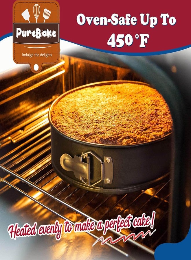 PureBake Springform Cake Pan, 22 cm, Non-Stick with Removable Bottom, Oven-Safe to 450°F, Black - Image 3
