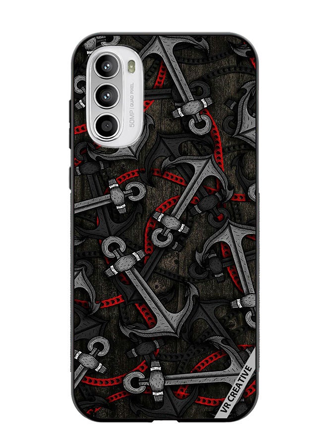 VR CREATIVE Protective Case Cover For Motorola Moto G82 Anchor Leggings Design Multicolour - Image 1