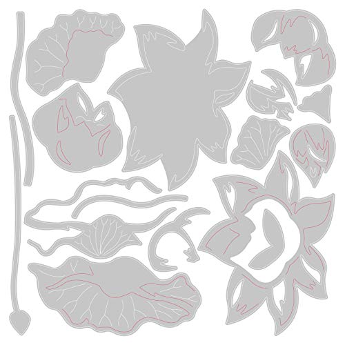 Sizzix Thinlits Die Set 7 Pack , Floral Blossom by Jen Long Cutting dies, Multicolor - Image 2