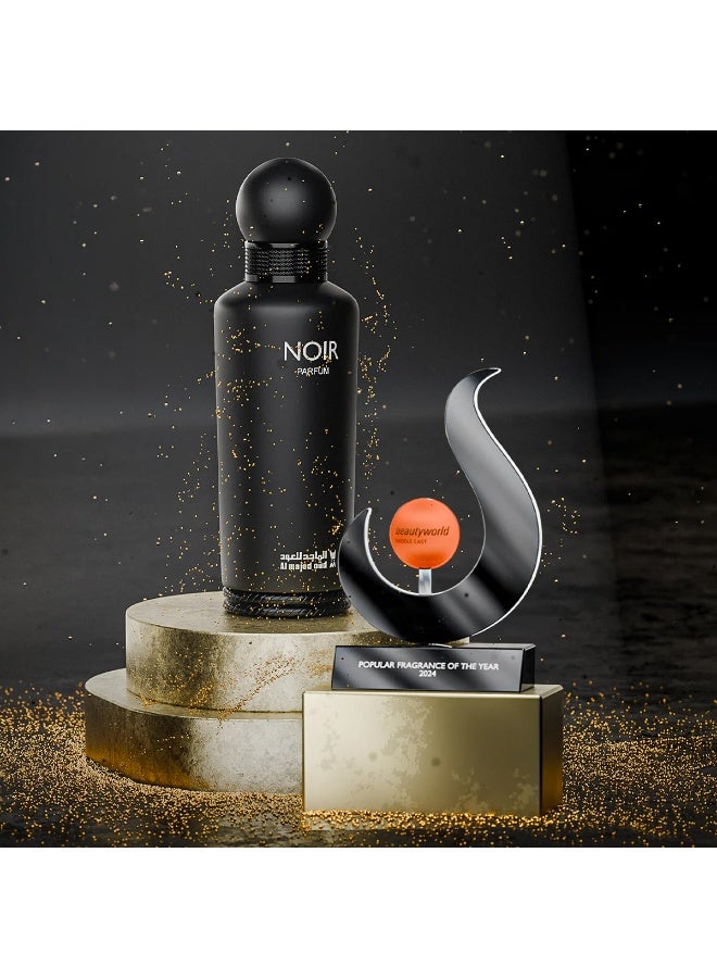 الماجد للعود عطر Noir من الماجد للعود 150 مل – أو دو بارفيوم للجنسين | عطر شرقي فاخر بنفحات التوت، السوسن، الجلد، العنبر والأخشاب - Image 4