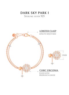 AWNL Women's Bracelet with Sterling Silver 18k Rose Gold Plated Gift for Ladies,Dark Sky Park Collection  - Image 4