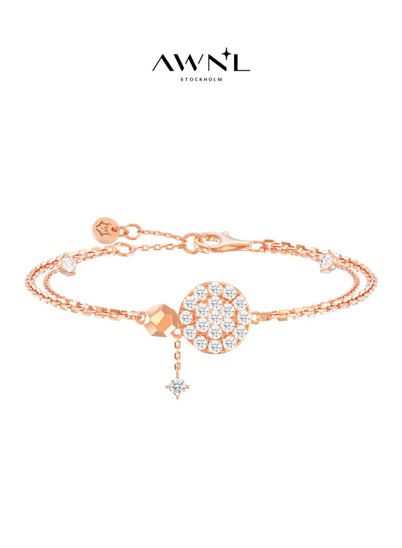 AWNL Women's Bracelet with Sterling Silver 18k Rose Gold Plated Gift for Ladies,Dark Sky Park Collection - Image 1