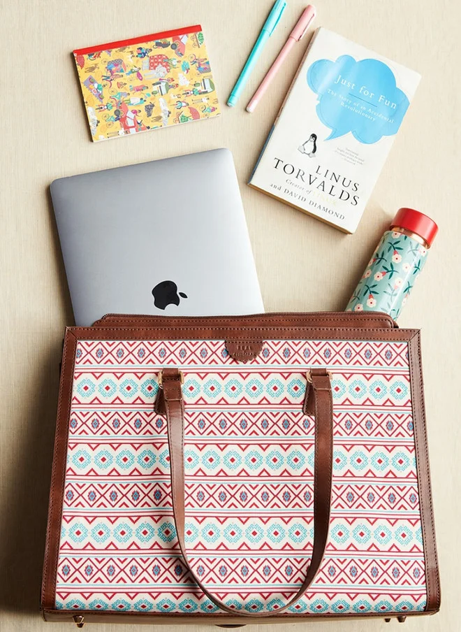 تشومباك Teal By Chumbak Mercado Aztec Office Tote