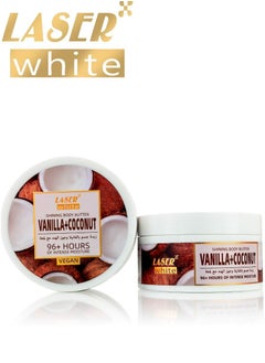 LASER WHITE Shining Body Butter Vanilla And Coconut Vegan 200g  - Image 2