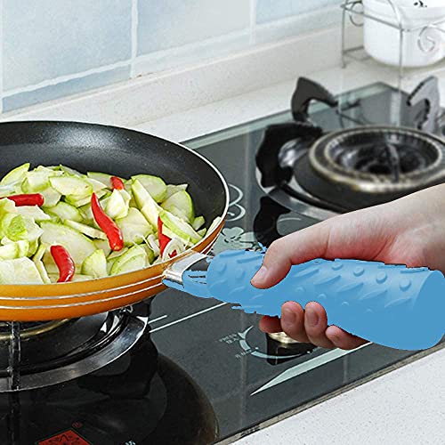 Baskety Silicone Trivet Pot Mat for Counter-top Trivets Pads Heat Resistant Table Placemats Jar Opener, Spoon Holder, Gripper Pad and Place-mats (Blue, Pack of 4) - Image 4
