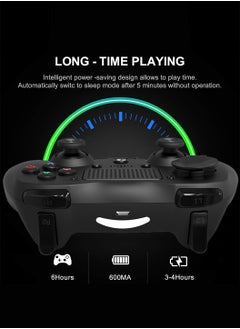 ليوكور مقبض لوحة ألعاب PS4 لاسلكي مزود بتقنية البلوتوث، ملحقات مضيفة سلكية، متوافق مع PS3، PS4/Pro/Slim، الكمبيوتر الشخصي، Windows، هاتف Android  - Image 4