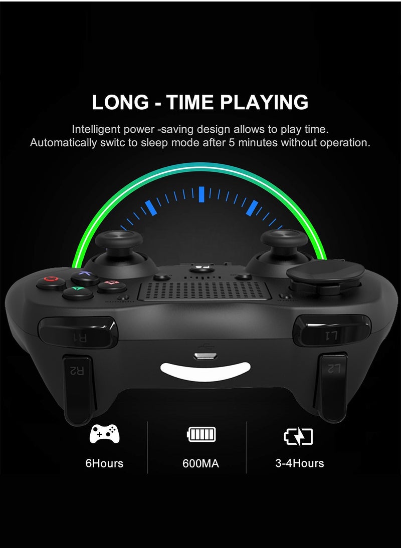 LEOKOR - PS4 Gamepad Handle Wireless Bluetooth,Wired Host Accessories,Compatible with PS3,PS4/Pro/Slim,PC,Windows,Android Phone - Image 1