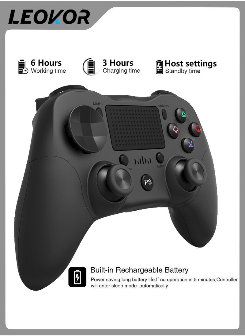 LEOKOR - PS4 Gamepad Handle Wireless Bluetooth,Wired Host Accessories,Compatible with PS3,PS4/Pro/Slim,PC,Windows,Android Phone - Image 1