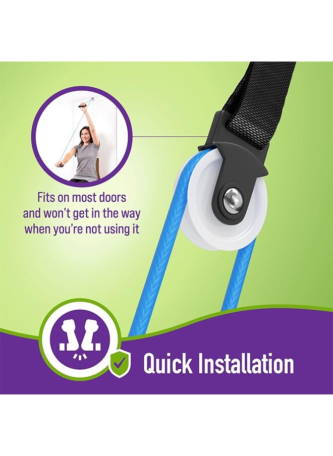 HY - Shoulder Pulley for Physical Therapy, Over Door Pulley for Shoulder Recovery, Exercise Pulley for Shoulder Rehab, Rotator Cuff Exerciser for Frozen Shoulders and Range of Motion - Image 1