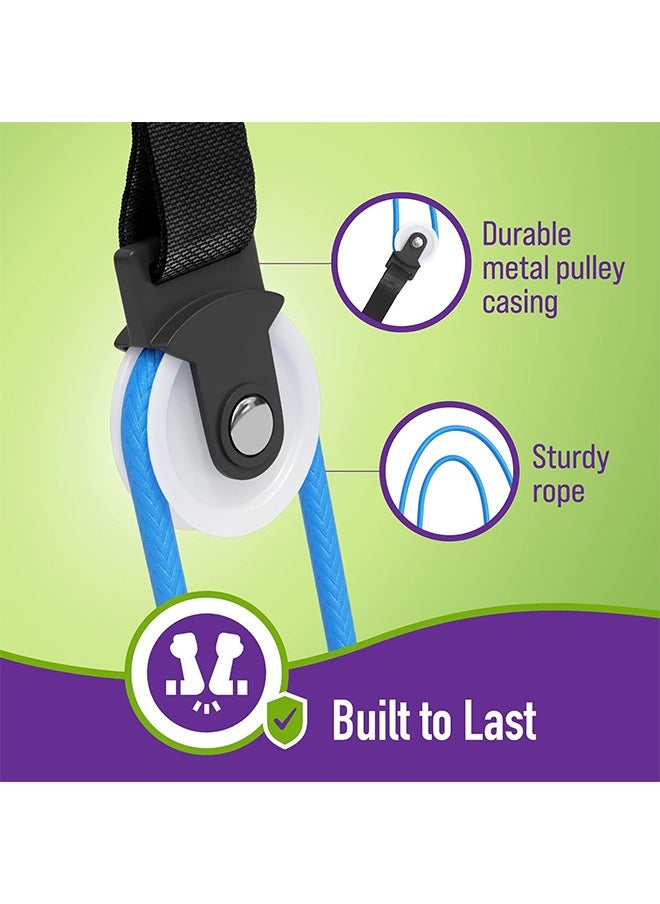 HY - Shoulder Pulley for Physical Therapy, Over Door Pulley for Shoulder Recovery, Exercise Pulley for Shoulder Rehab, Rotator Cuff Exerciser for Frozen Shoulders and Range of Motion - Image 1