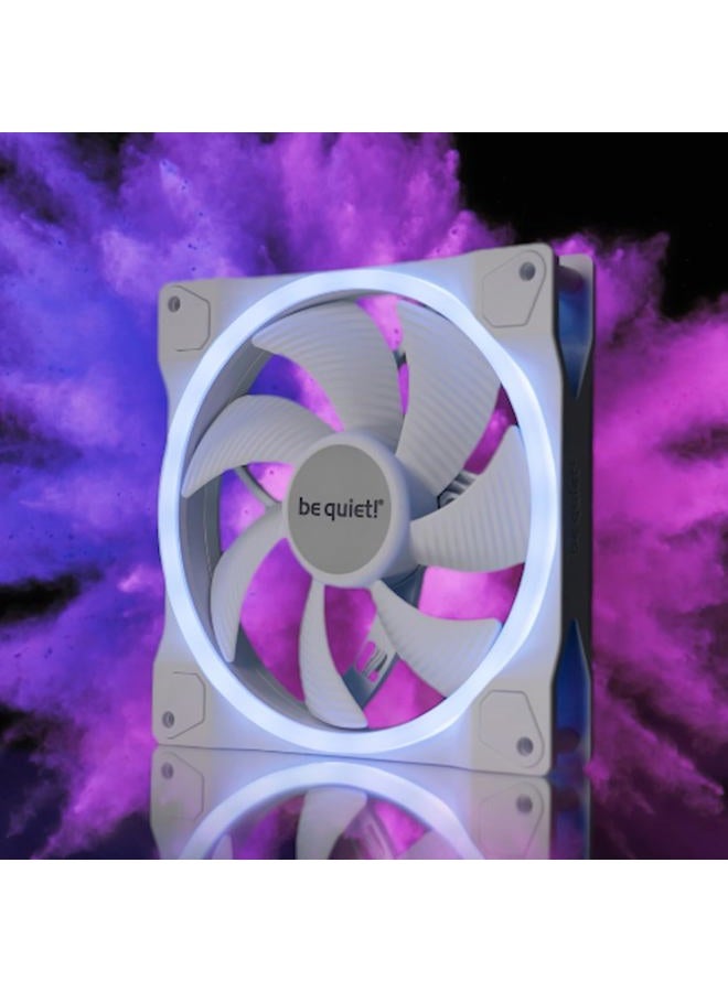 be quiet! Light Wings White 140mm PWM high-Speed Triple Pack, Premium ARGB Cooling Fan, 4-Pin - BL103 - Image 2