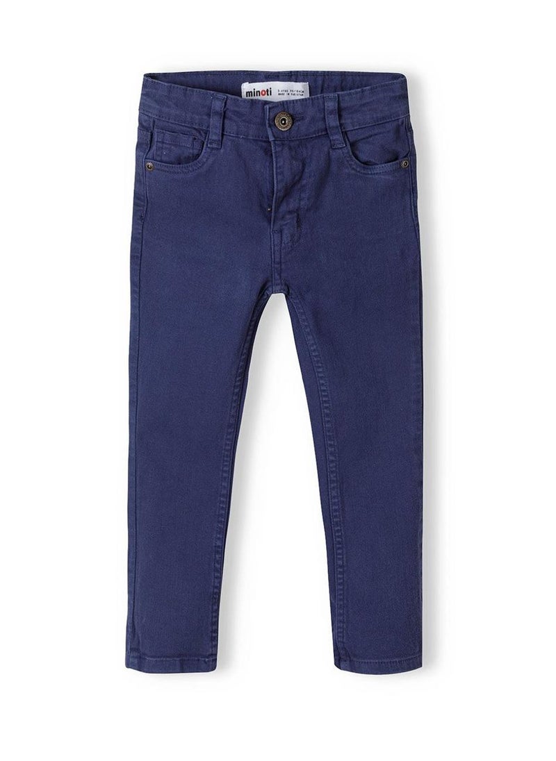 MINOTI Kids' Twill Trousers with Turned-Up Cuffs and Classic Fit - Image 2