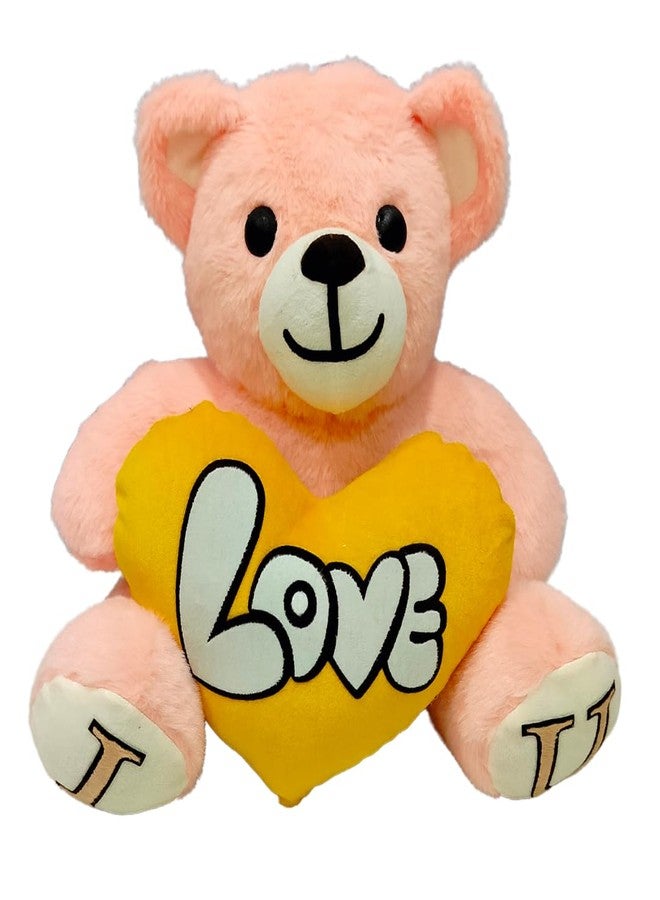 TechMax Solution Peach Skin I Love You Teddybear Soft Toy, Valentine Gift - Image 1