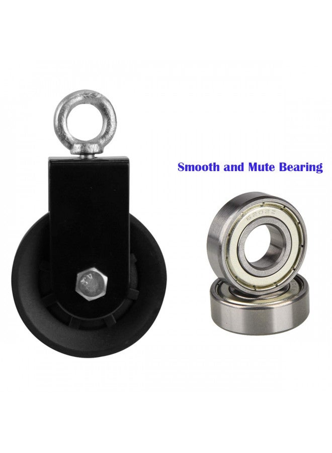 LFJ LFJ 3.54 in/90 mm Cable Pulley 360 Degree Rotation Traction Wheel for LAT Pulley System DIY Attachment Lifting Blocks,hoists,Ladder Lift, Gym Equipment, DIY Home Projects, Clothesline, Shop Lifts (1) - Image 3