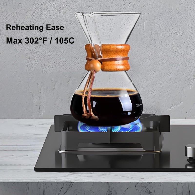 FrutPunch Pour Over Coffee Maker with Stainless Steel Filter, Pour Over Coffee,Pour Over Coffee Dripper, 13.5 OZ, Drip Coffee Maker, High Heat Resistant Carafe, also for Camping, Hiking - Image 5