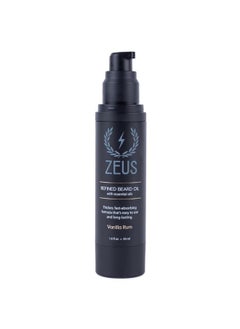 Zeus Refined Beard Oil, Leave In Conditioner Oil For A Softer Beard & Mustache - Made In Usa (Vanilla Rum) 1.6 Oz.  - Image 1