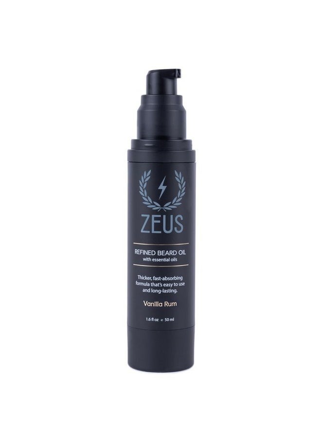 Zeus - Refined Beard Oil, Leave In Conditioner Oil For A Softer Beard & Mustache - Made In Usa (Vanilla Rum) 1.6 Oz. - Image 1