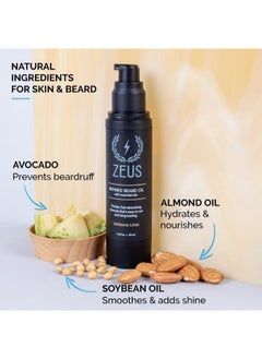 Zeus Refined Beard Oil, Leave In Conditioner Oil For A Softer Beard & Mustache - Made In Usa (Vanilla Rum) 1.6 Oz.  - Image 2