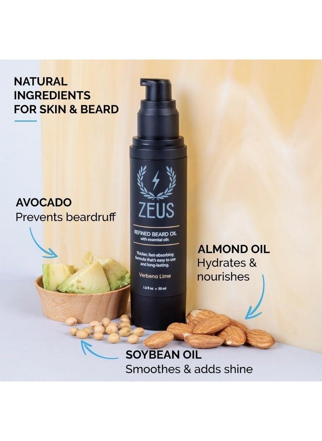 Zeus - Refined Beard Oil, Leave In Conditioner Oil For A Softer Beard & Mustache - Made In Usa (Vanilla Rum) 1.6 Oz. - Image 1