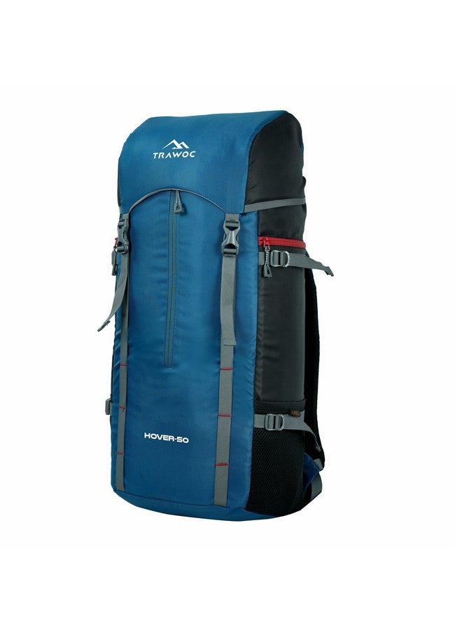 TRAWOC HOVER 50L Travel Backpack for Men & Women Trekking Hiking Rucksack Bag for Men & Women, LHK002, English Blue - Image 1