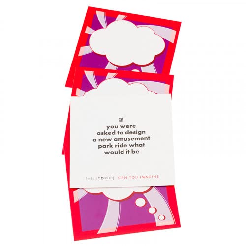 TableTopics Can You Imagine Questions Cards - 40 Fun Conversation Starter Cards , Fun Question Game - Conversation Cards for Family & Friends, Great for Game Night, Parties & Gatherings - Image 4