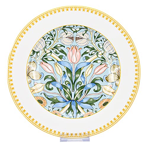 STP GOODS 24-Piece Bone China Dinnerware Set in Gift Box, Service for 6, Porcelain Dinnerware, Tropical Dishes Set - Dinner Plates Dessert Plates Cereal Bowls Mugs (Morris' Garden) - Image 5