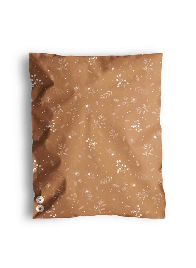 Impack Poly Mailers 14.5x19-25 Pack Biodegradable Shipping Bags for Clothes and Large Items - Impack Self-Seal Waterproof Thick Mailing Envelope for Accessories & Clothing - Floral Chestnut - Image 1